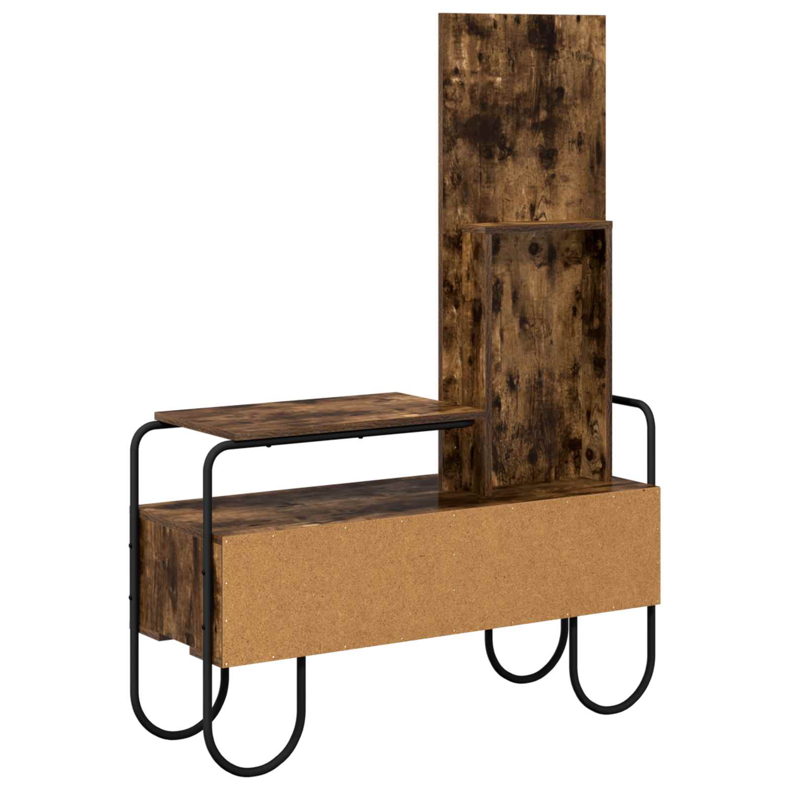 Toaletni stol s ladicama Dimljeni hrast 100 x 36,5 x 136 cm