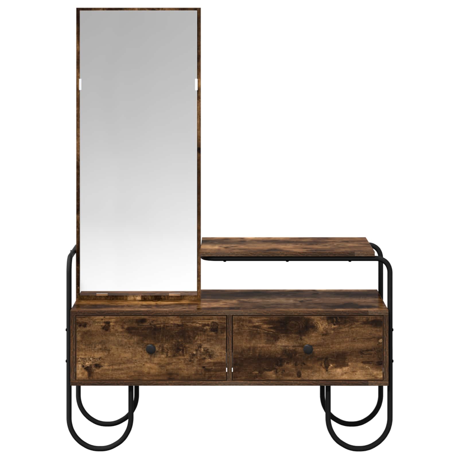 Toaletni stol s ladicama Dimljeni hrast 100 x 36,5 x 136 cm