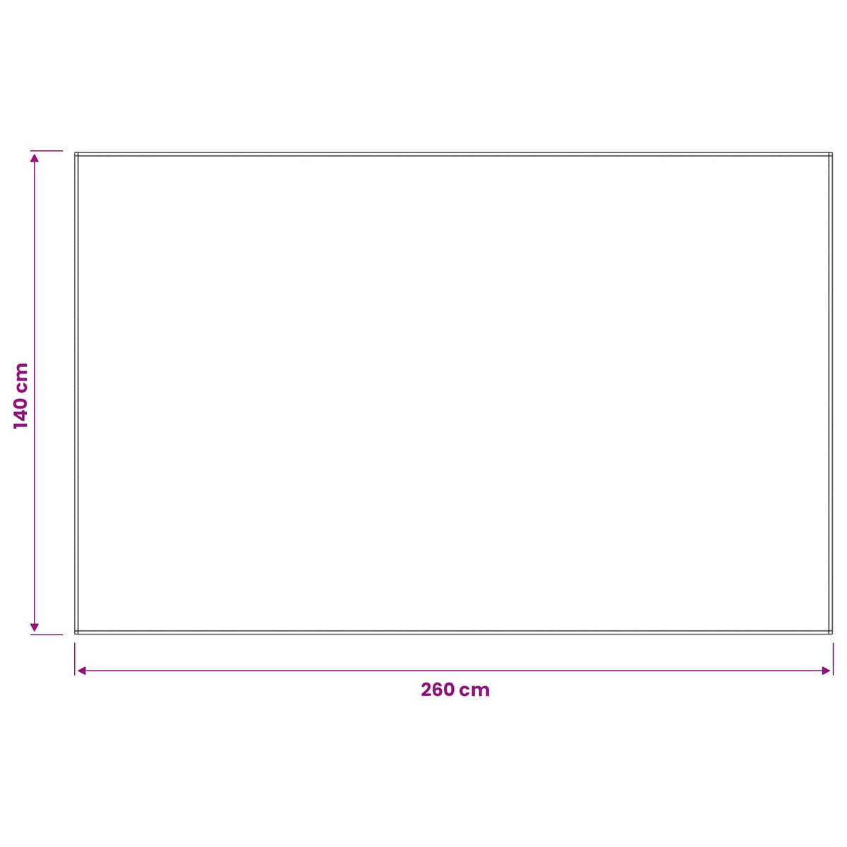 Tkanina za stol Pravokutni Tamnosiva 140 x 260 cm Poliester