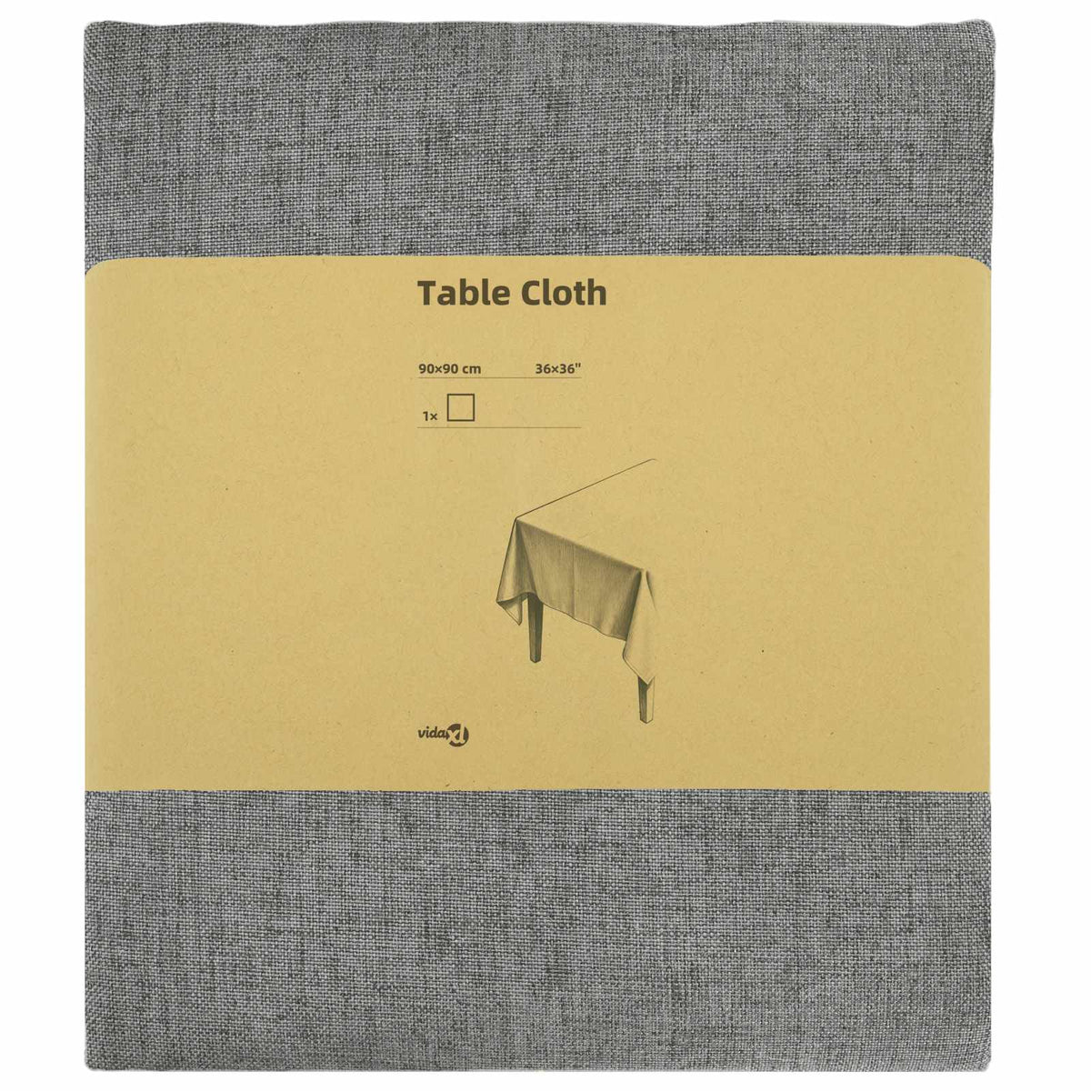 Tkanina za stol Četvrtasti Svjetlosiva 90 x 90 cm