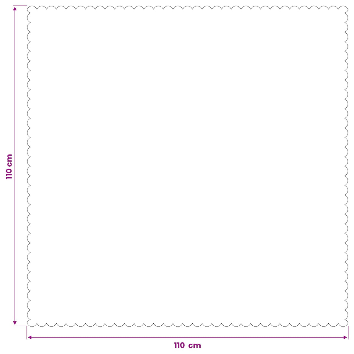 Tkanina za stol Četvrtasti Krem bijela 110 x 110 cm