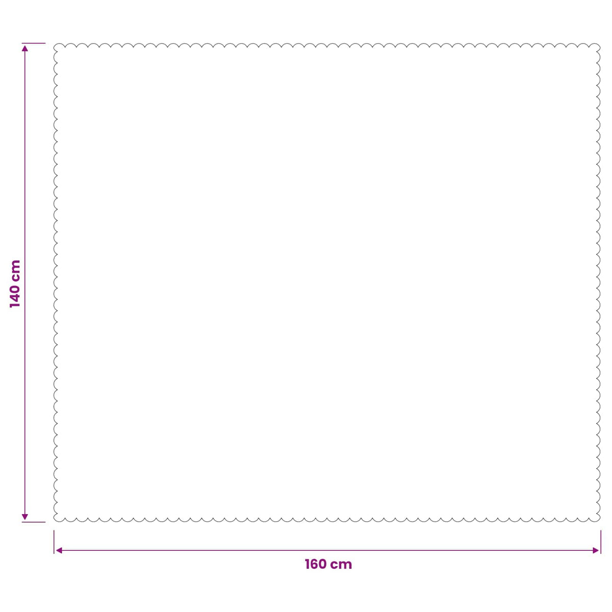 Tkanina za stol Pravokutni Bež 140 x 160 cm
