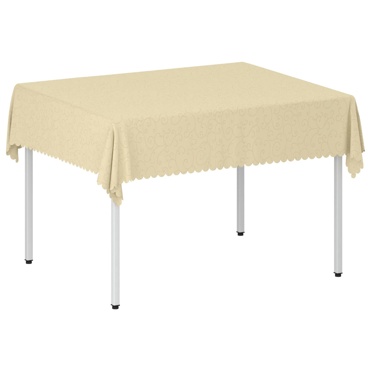 Tkanina za stol Pravokutni Krem bijela 140 x 180 cm