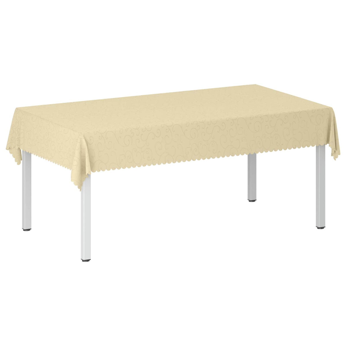 Tkanina za stol Pravokutni Krem bijela 140 x 220 cm