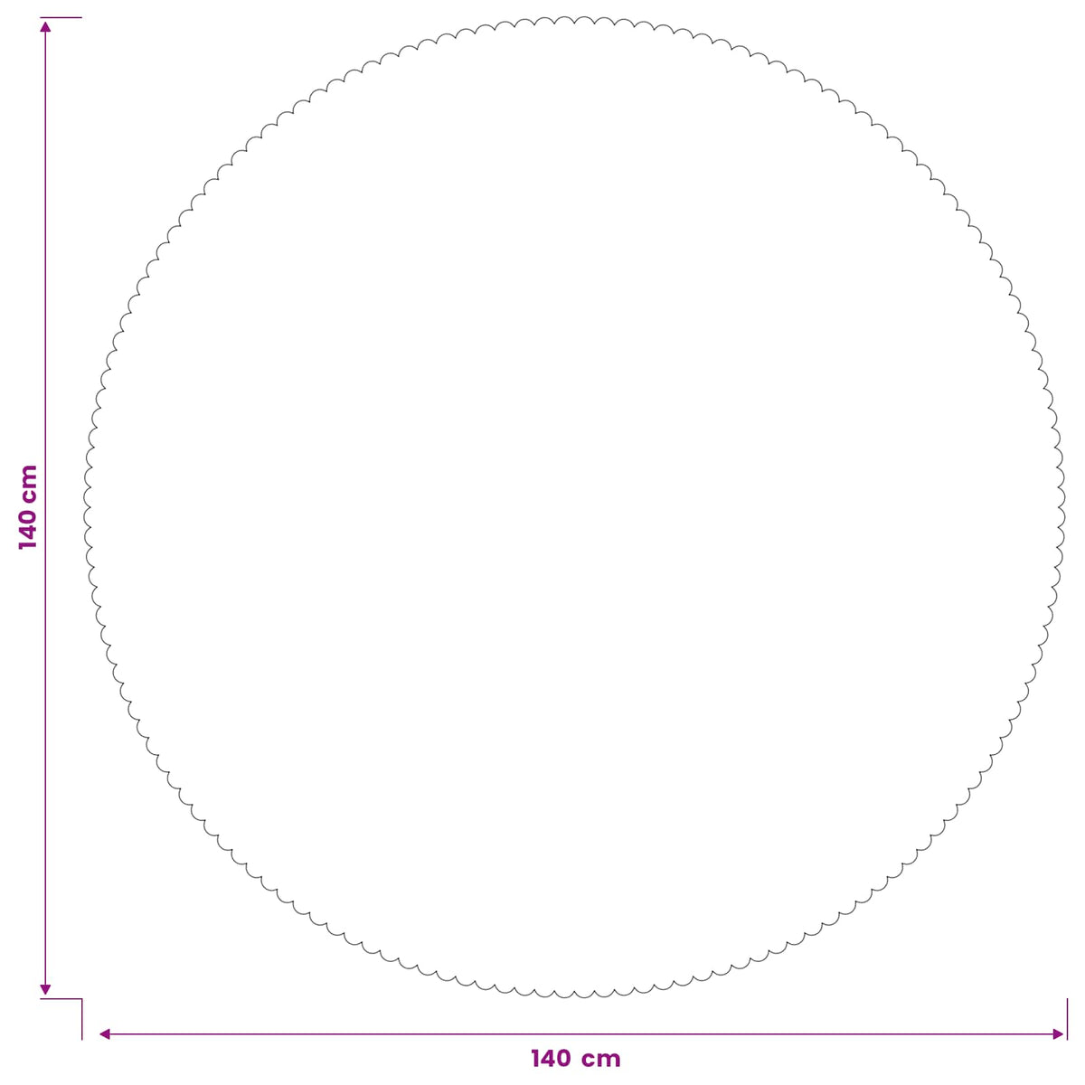 Tkanina za stol Kružni Vinska crvena Ø 140 cm
