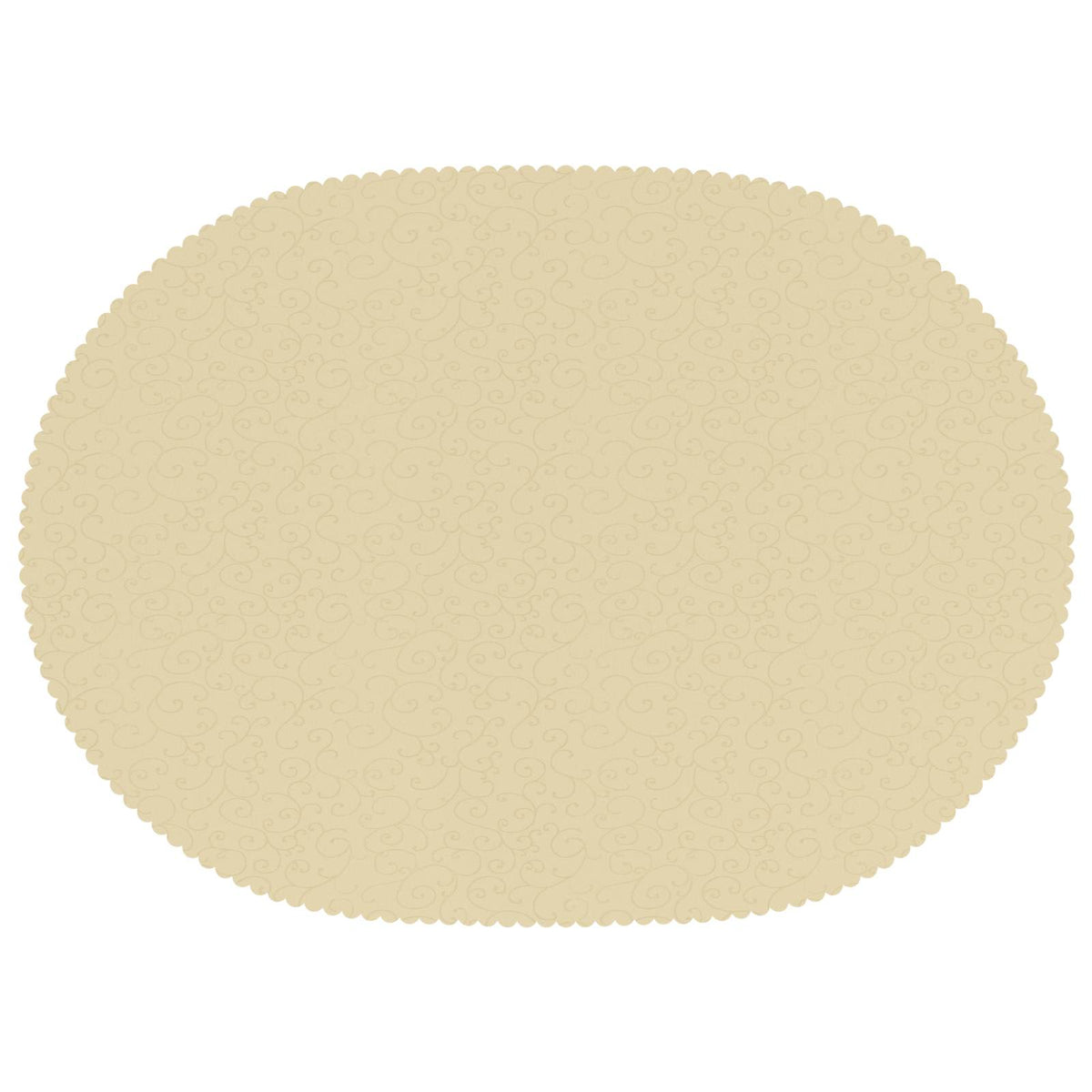Tkanina za stol Ovalni Krem bijela 130 x 180 cm