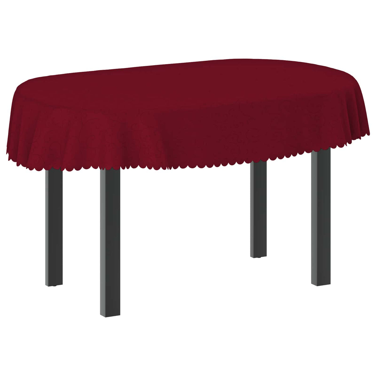 Tkanina za stol Ovalni Vinska crvena 130 x 180 cm