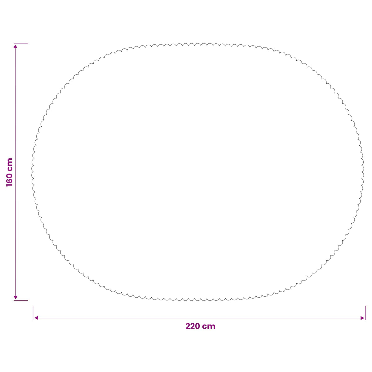 Tkanina za stol Ovalni Tamnozelena 160 x 220 cm