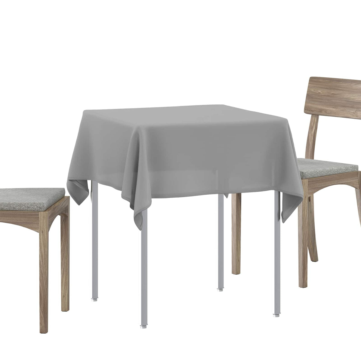 Tkanina za stol 5 kom. Svjetlosiva 110 x 110 cm Poliester