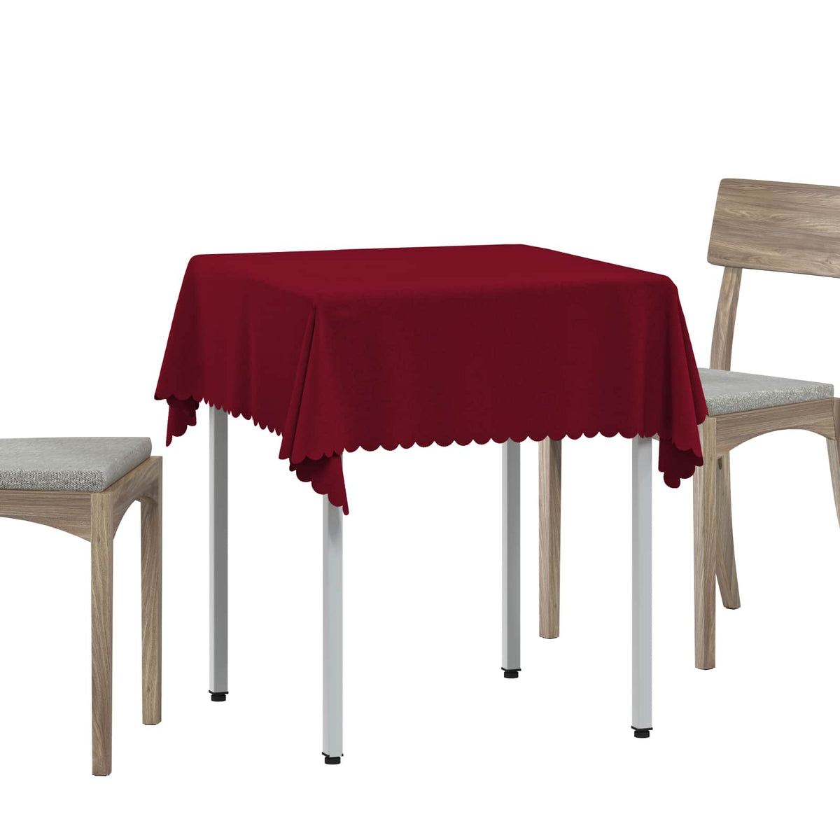 Tkanina za stol 5 kom. Četvrtasti Vinska crvena 90 x 90 cm