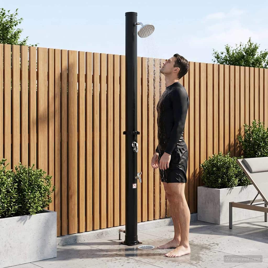 Solarni tuš s tušem i slavinom 20 l PVC, ABS, Legirani cink