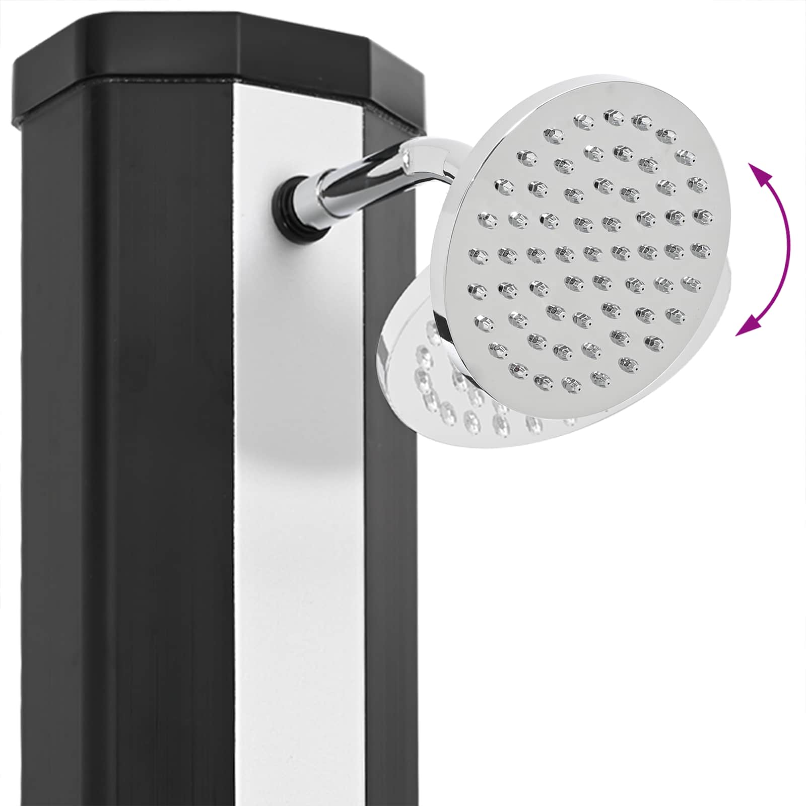 Solarni tuš s tušem i slavinom 40 l PVC, ABS, Legirani cink