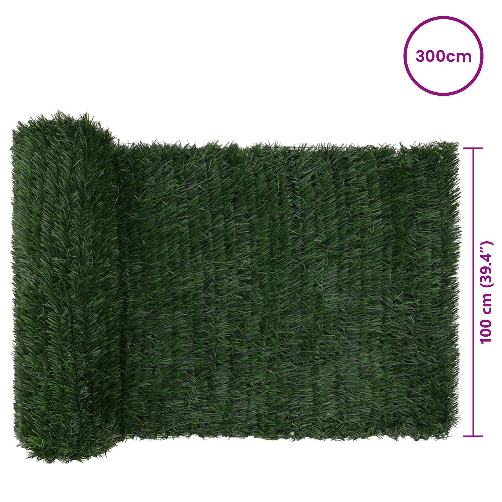 Umjetna ograda Tamnozelena 1 x 3 m PVC i čelik