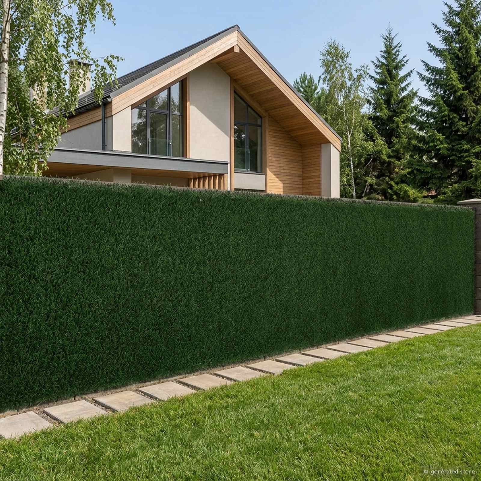 Umjetna ograda Tamnozelena 1,5 x 3 m PVC i čelik
