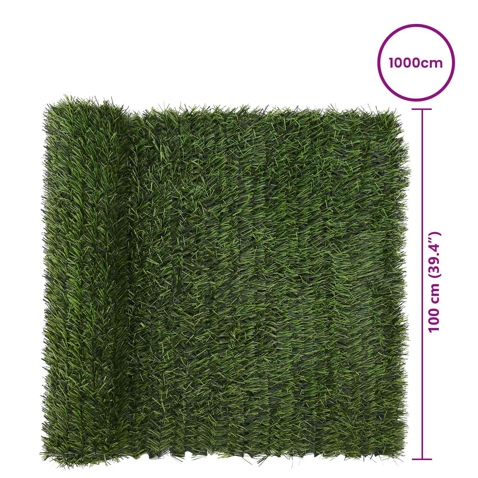 Umjetna ograda Svijetlo zelena 1 x 10 m PVC i čelik