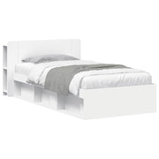 Okvir kreveta s pohranom Bijela 80 x 200 cm Konstruirano drvo