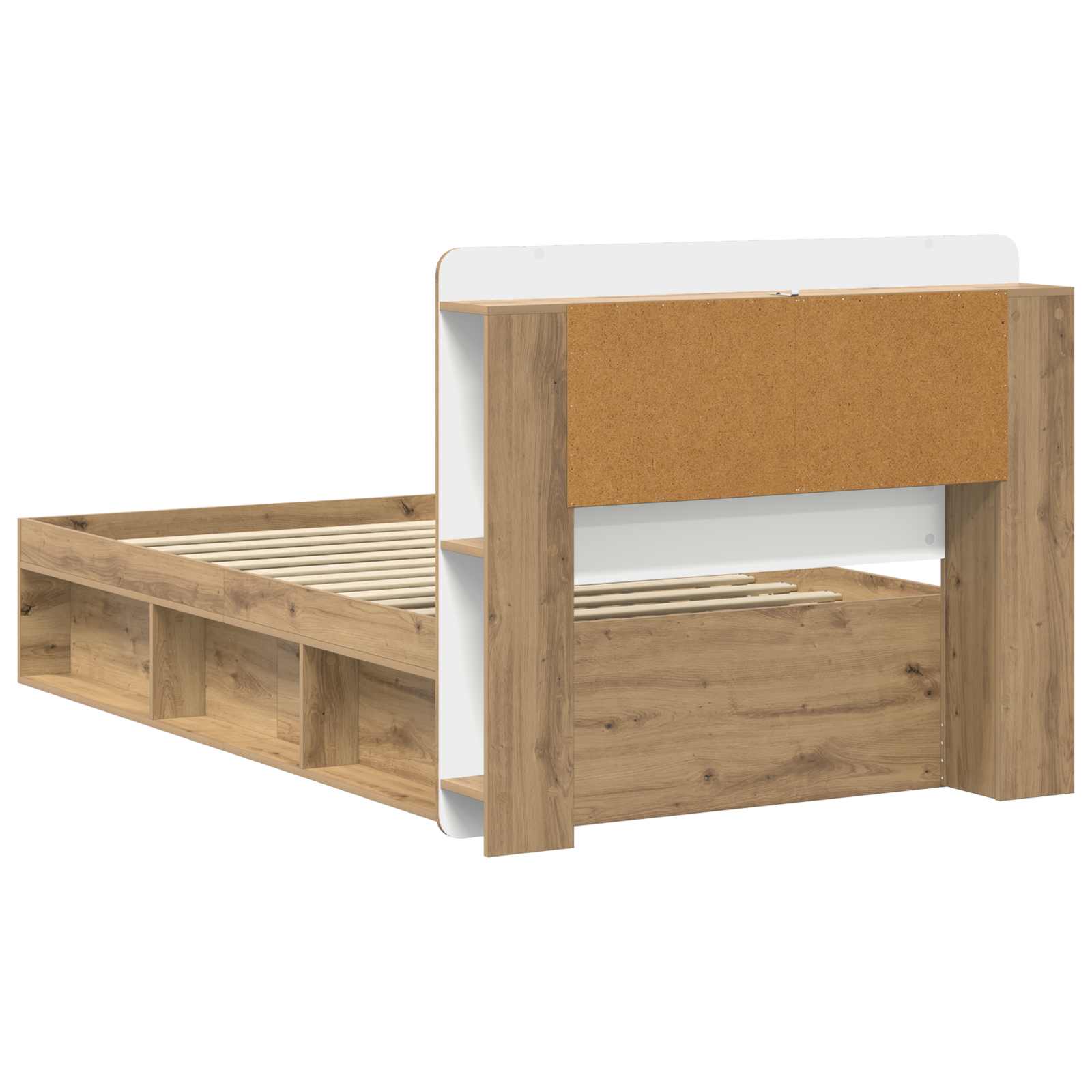 Okvir kreveta s pohranom s uzglavljem Hrast artisan 80 x 200 cm
