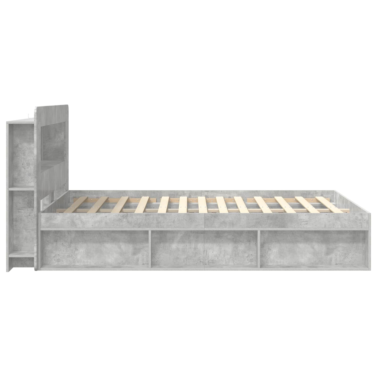 Okvir kreveta s pohranom Betonska siva 140 x 200 cm
