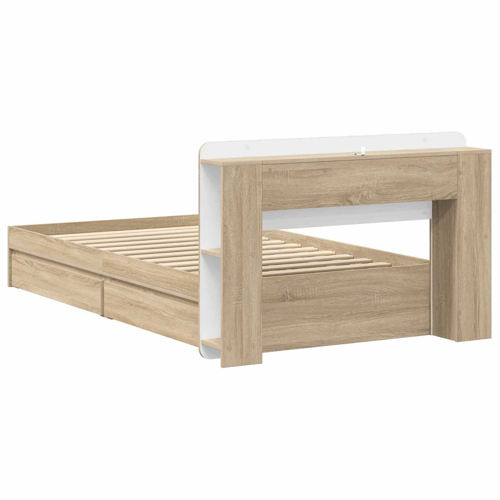 Okvir kreveta s pohranom s ladicama Hrast sonoma 100 x 200 cm