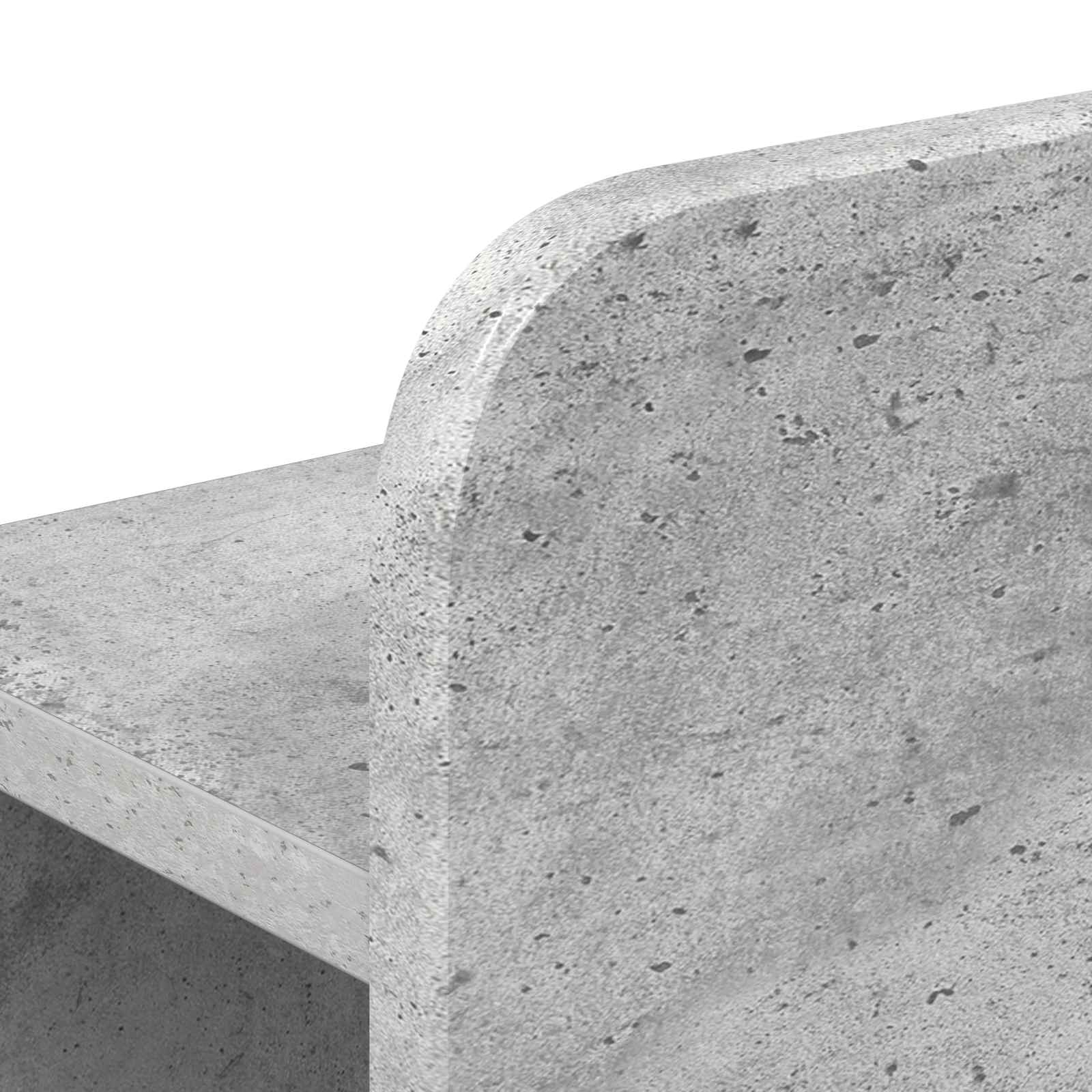 Okvir kreveta s pohranom s uzglavljem Betonska siva 80 x 200 cm