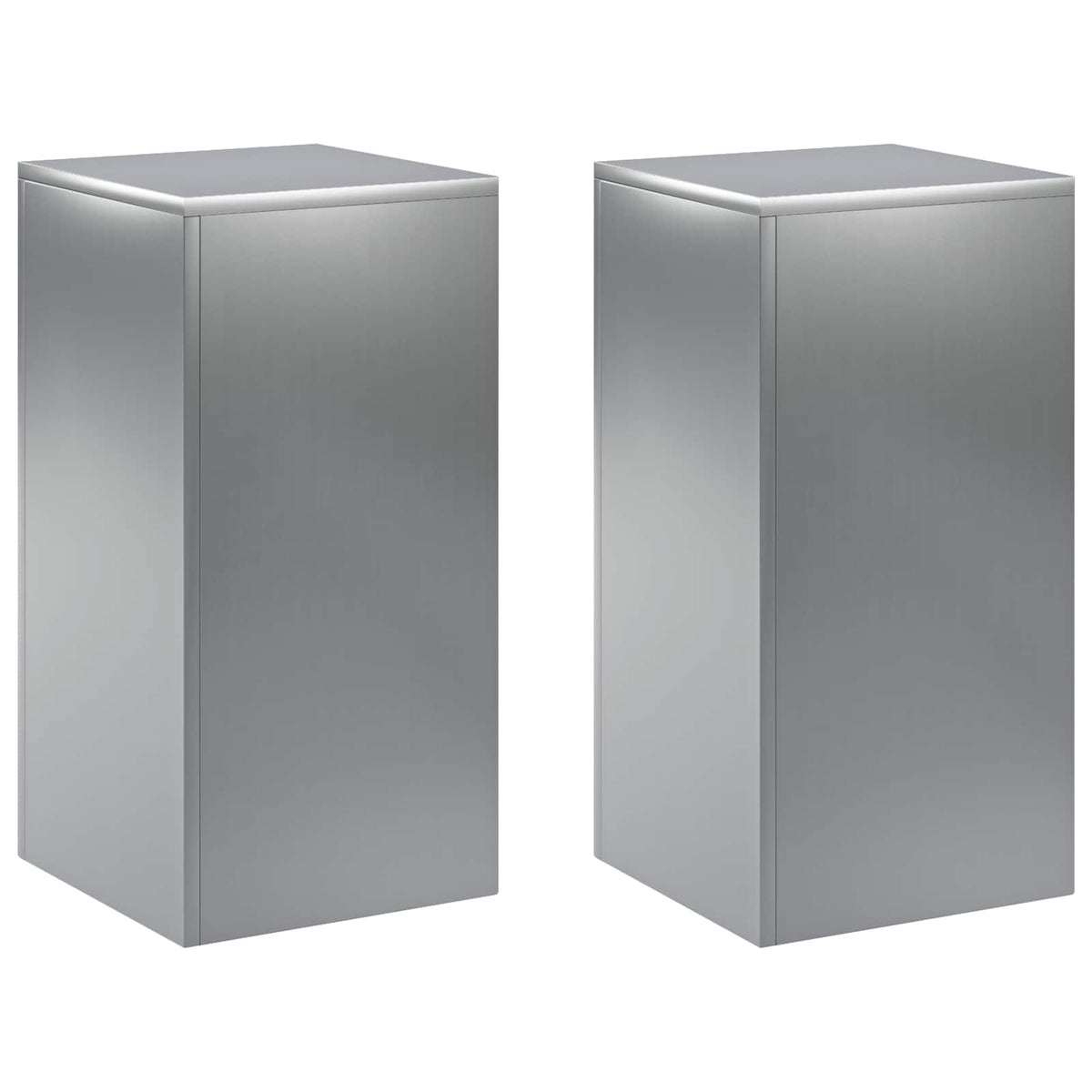 Stalak za biljke 2 pcs Srebrna 30 x 30 x 60 cm Nehrđajući čelik