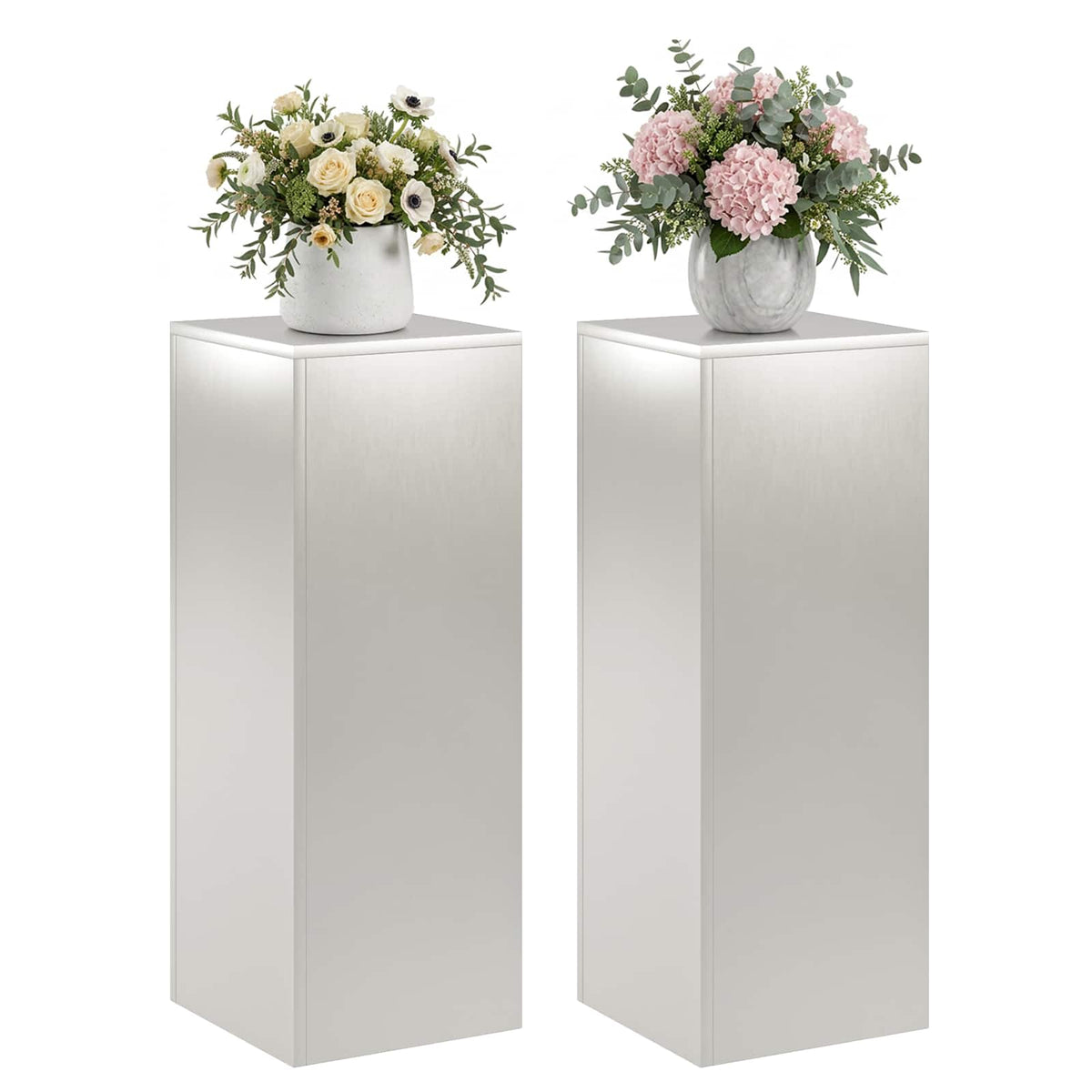 Stalak za biljke 2 pcs Srebrna 30 x 30 x 80 cm Čelik