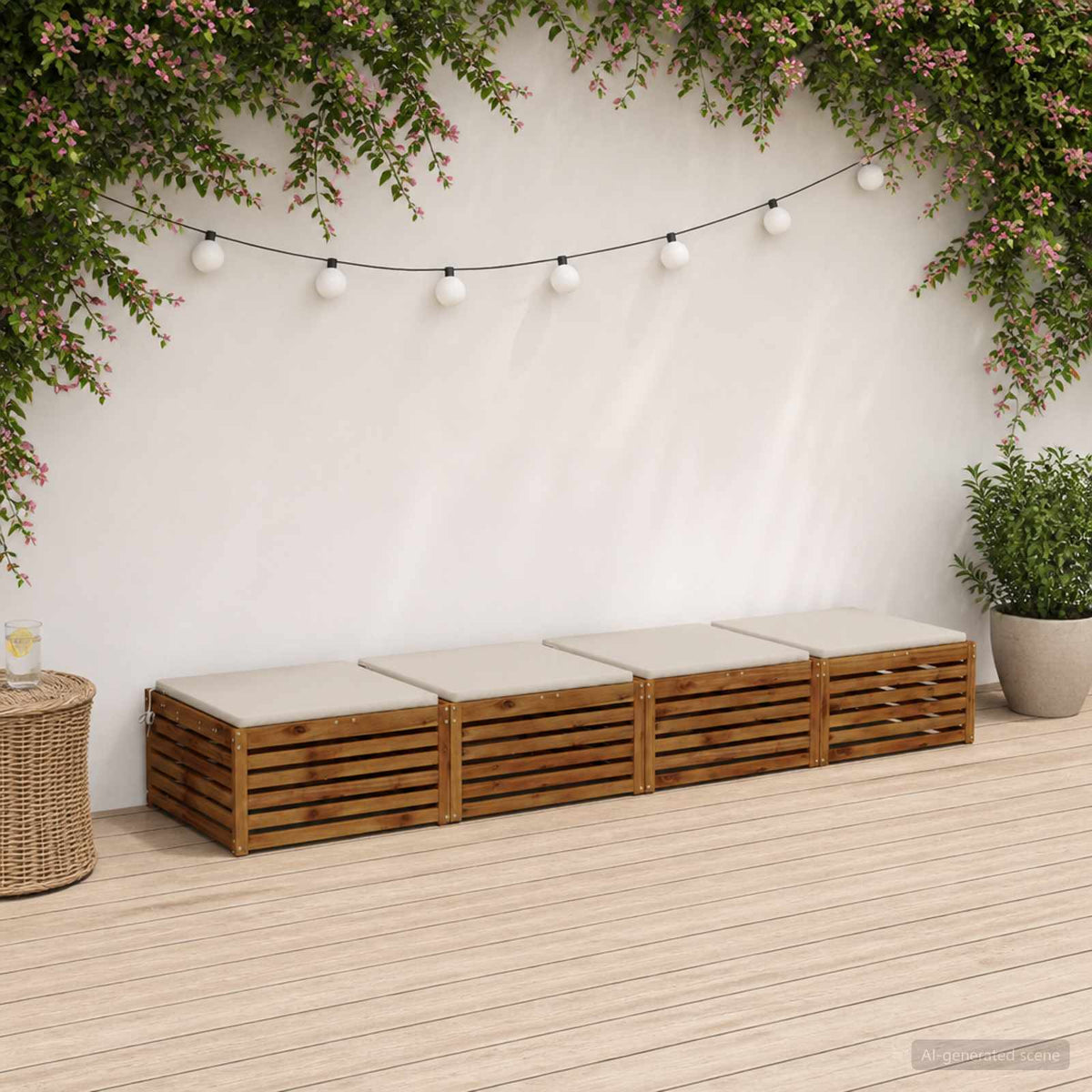Jastučići za sjedenje SOEST 4 kom. 100% poliester Bijela