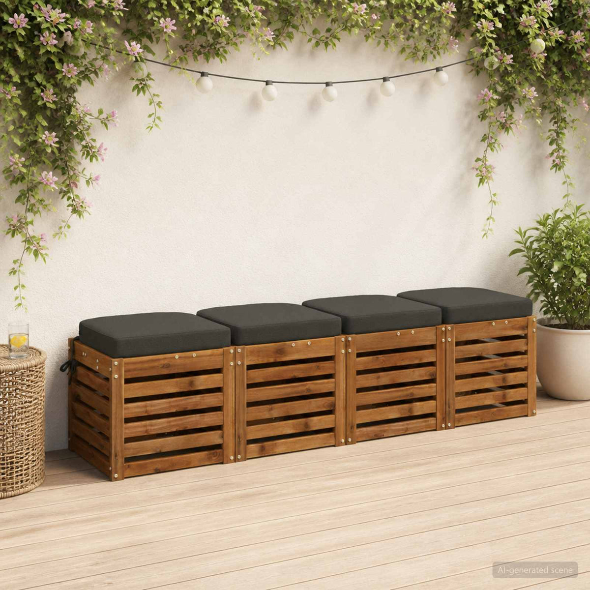 Set jastučića od 4 komada SOEST 4 pcs 100% poliester Antracit