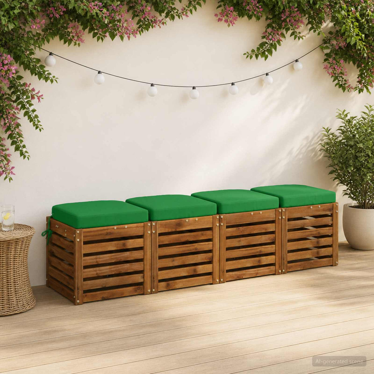 Set jastučića od 4 komada SOEST 4 pcs 100% poliester Zelena