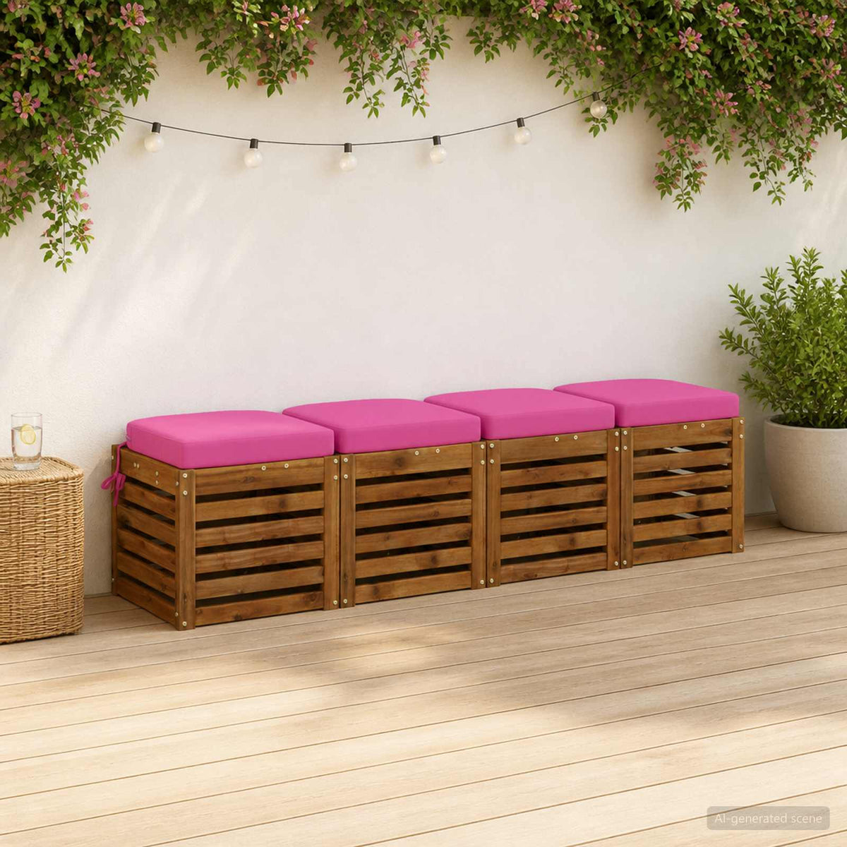 Set jastučića od 4 komada SOEST 4 pcs 100% poliester Ružičasta