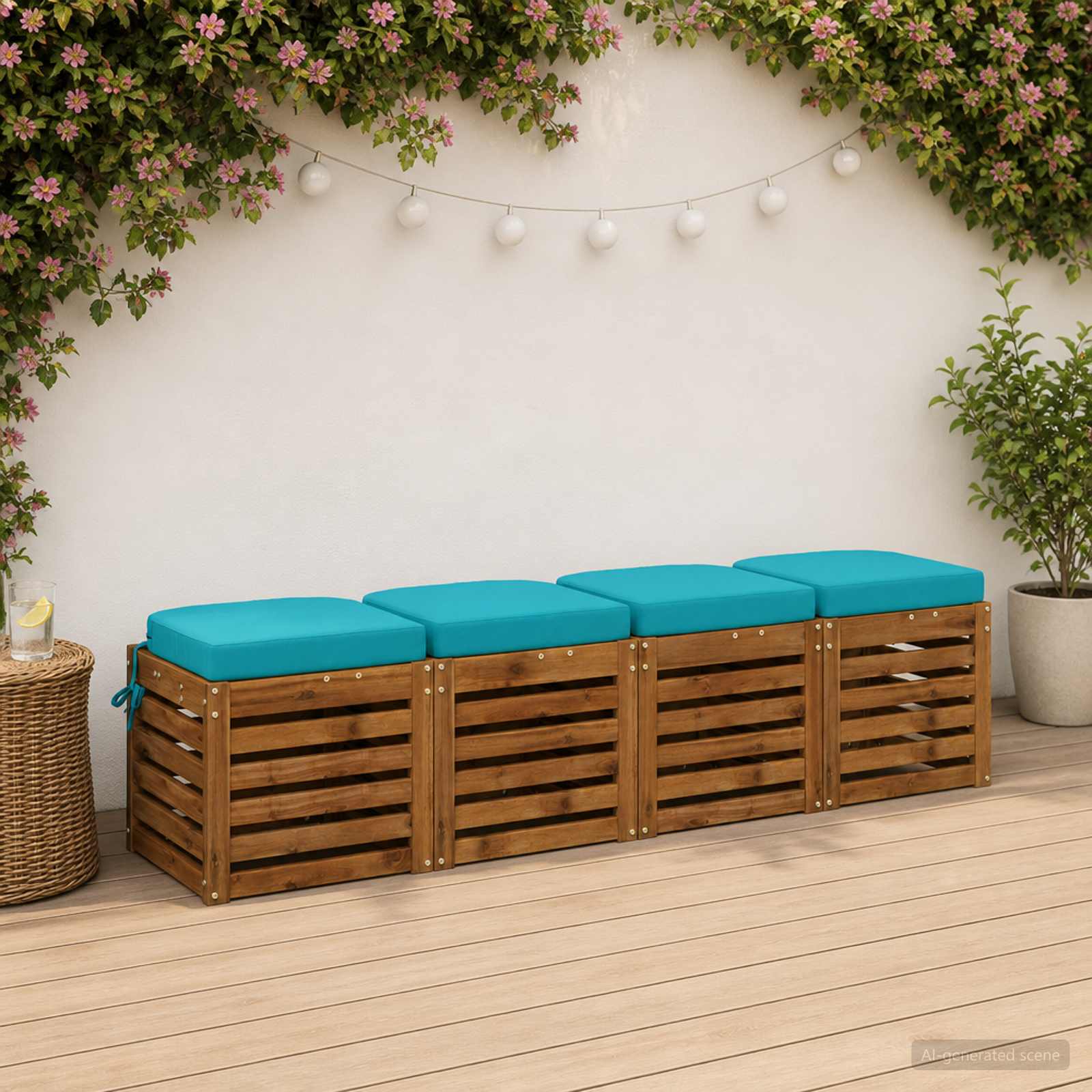 Set jastučića od 4 komada SOEST 4 pcs 100% poliester Tirkizna