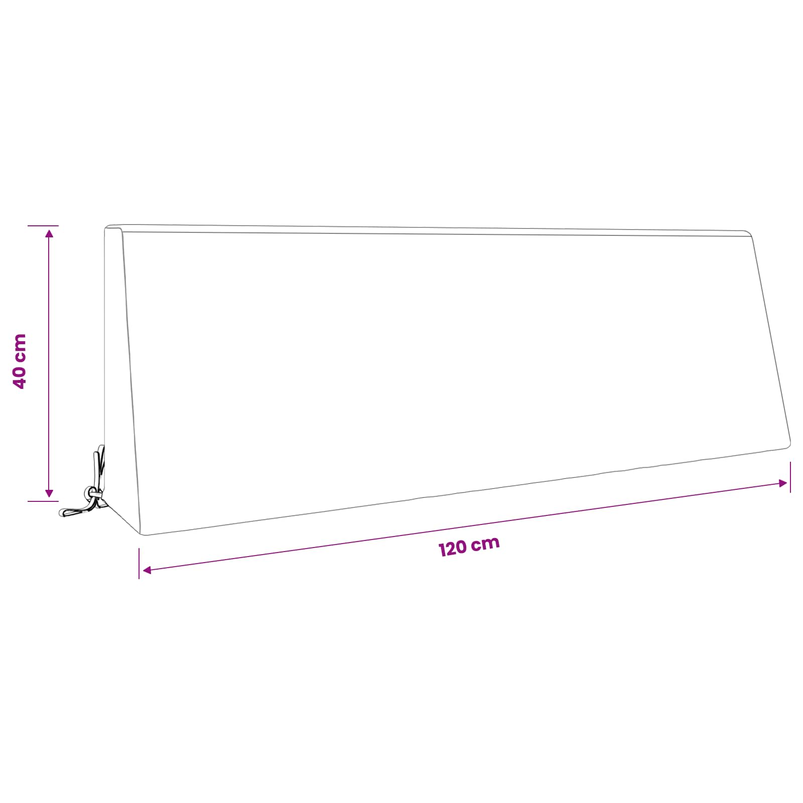Jastuk za naslon SOEST 100% poliester Krem 120 x 20 x 40 cm