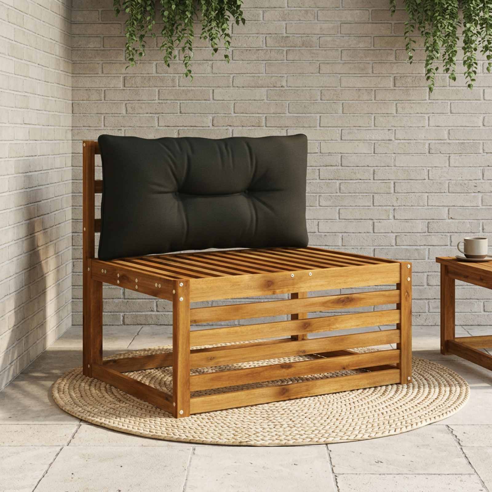 Jastučić za leđa PUTTEN 100% poliester Crna 70 x 40 x 10 cm