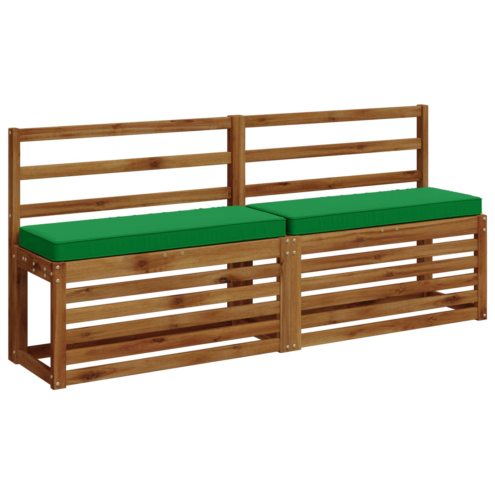 Jastučići za klupe - 2 dijela VUGHT 2 pcs 100% poliester Zelena