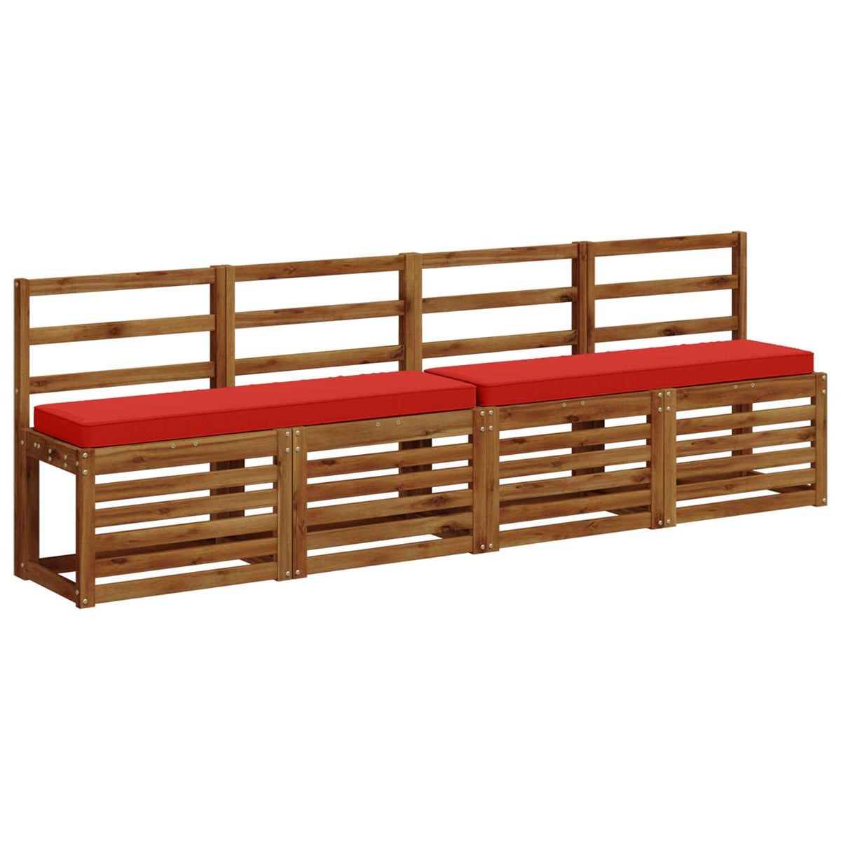 Jastučići za klupe - 2 dijela VUGHT 2 pcs 100% poliester Crvena