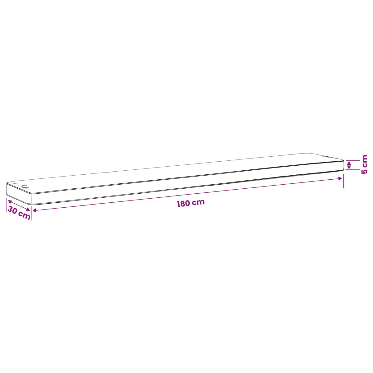 Jastučići za klupe - 2 dijela VUGHT 2 kom. 100% poliester Tupe