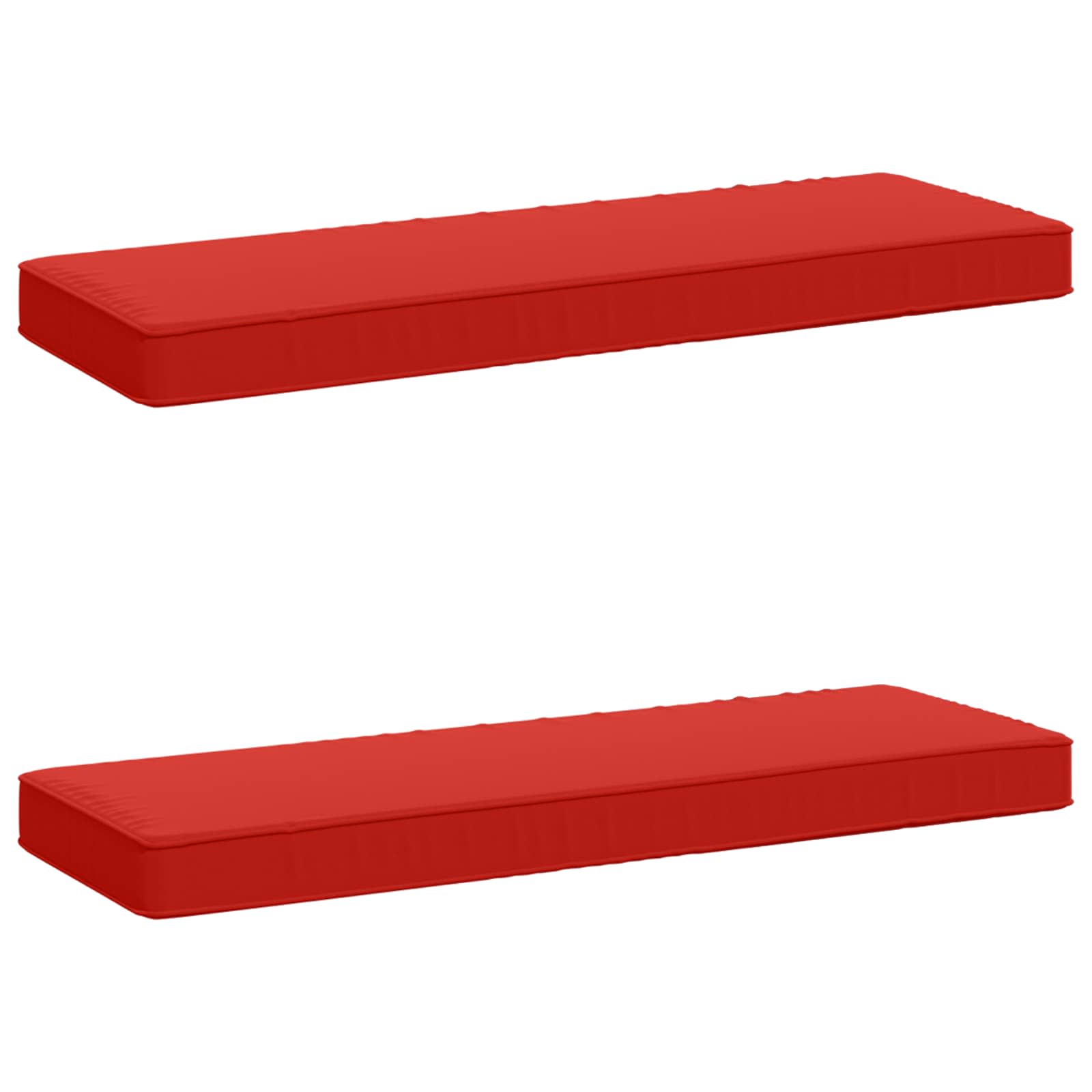 Jastučići za klupe - 2 dijela VUGHT 2 pcs 100% poliester Crvena