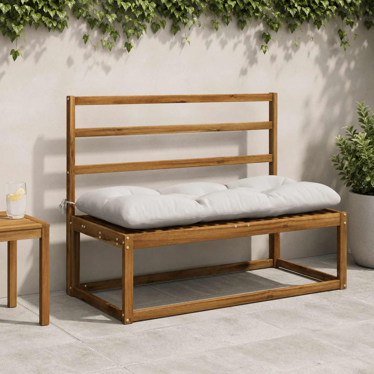 Jastučić za klupu VIANEN 100% poliester Bijela 110 x 50 x 12 cm