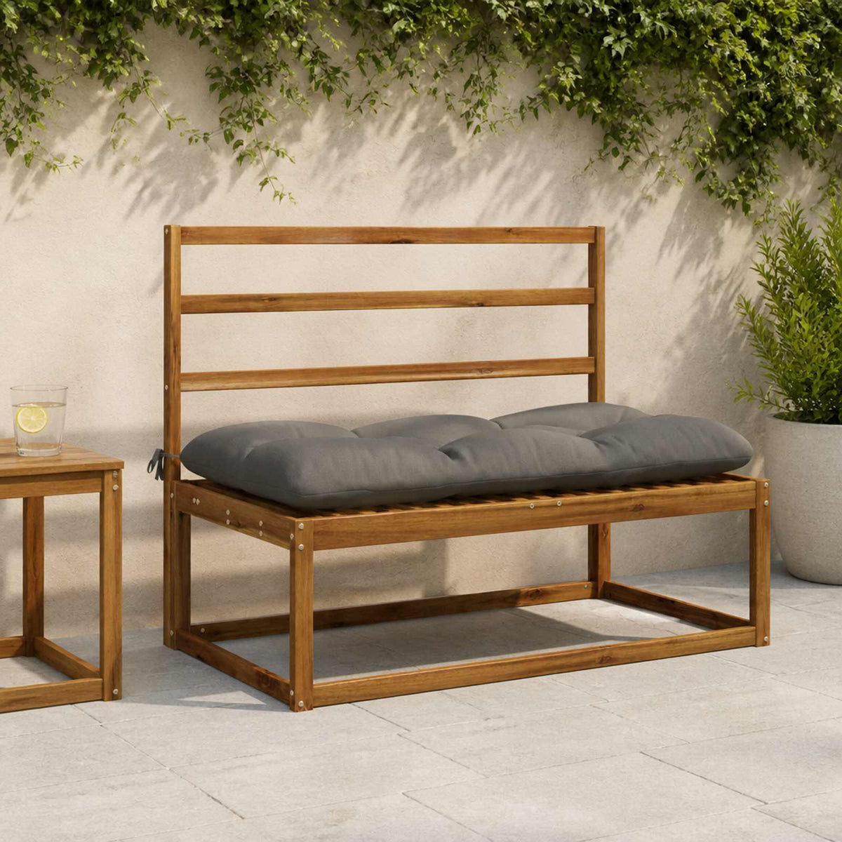 Jastučić za klupu VIANEN 100% poliester Siva 110 x 60 x 12 cm