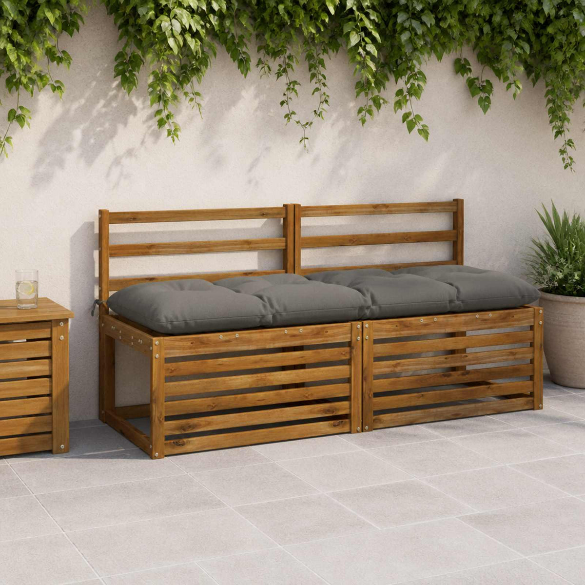 Jastučić za klupu VIANEN 100% poliester Siva 150 x 50 x 12 cm