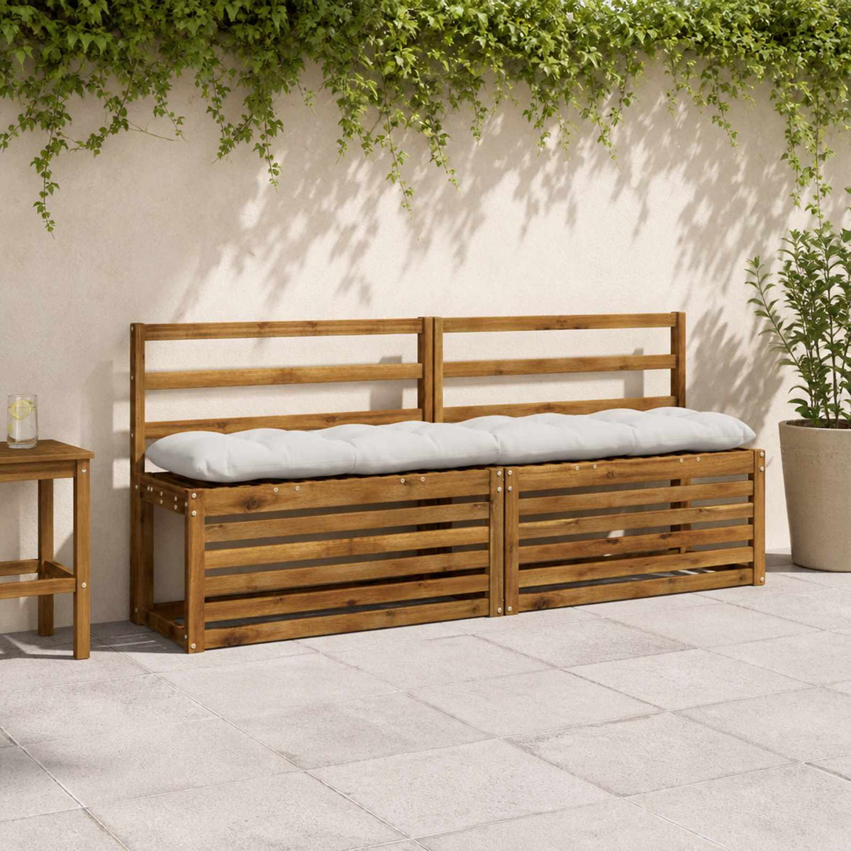 Jastučić za klupu VIANEN 100% poliester Bijela 170 x 30 x 12 cm
