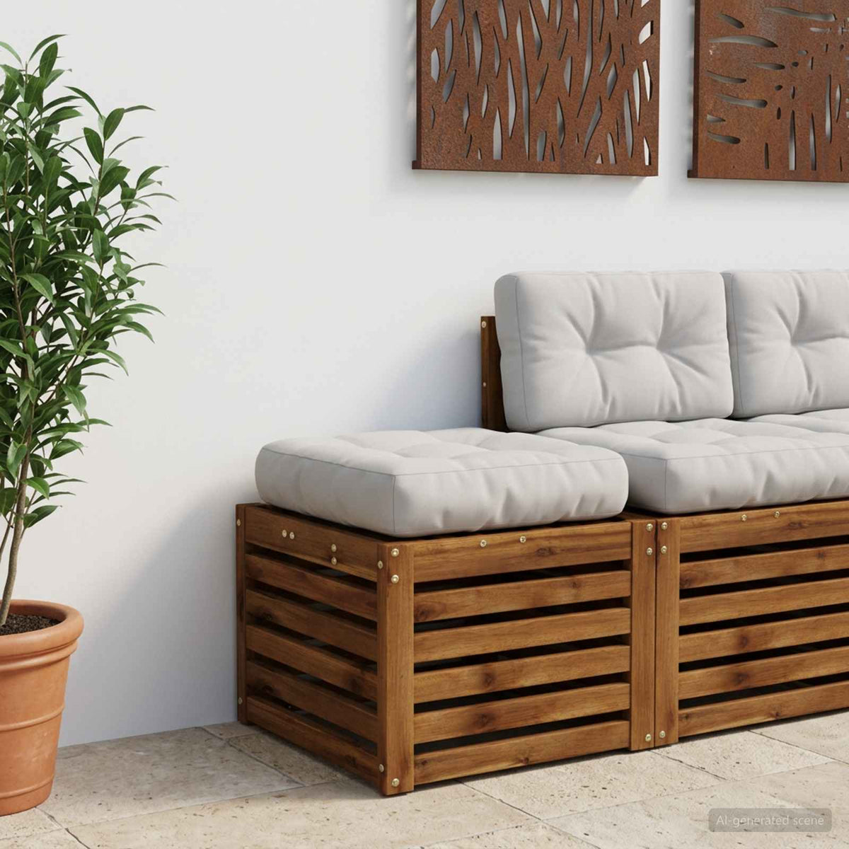 Jastučić za sjedalo od 1 dijela VIANEN 100% poliester Bijela