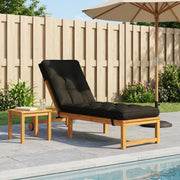 Jastučić za ležaljku VIANEN 100% poliester Crna 200 x 60 x 8 cm