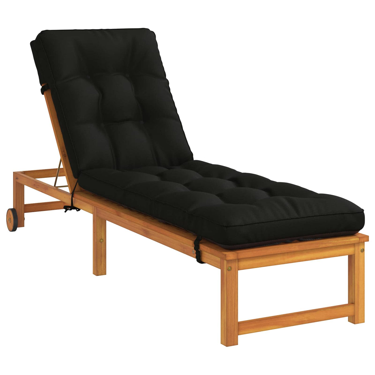Jastučić za ležaljku VIANEN 100% poliester Crna 200 x 60 x 8 cm