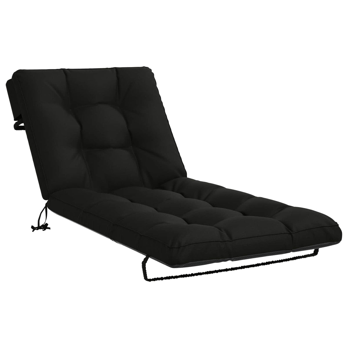 Jastučić za ležaljku VIANEN 100% poliester Crna 200 x 90 x 8 cm