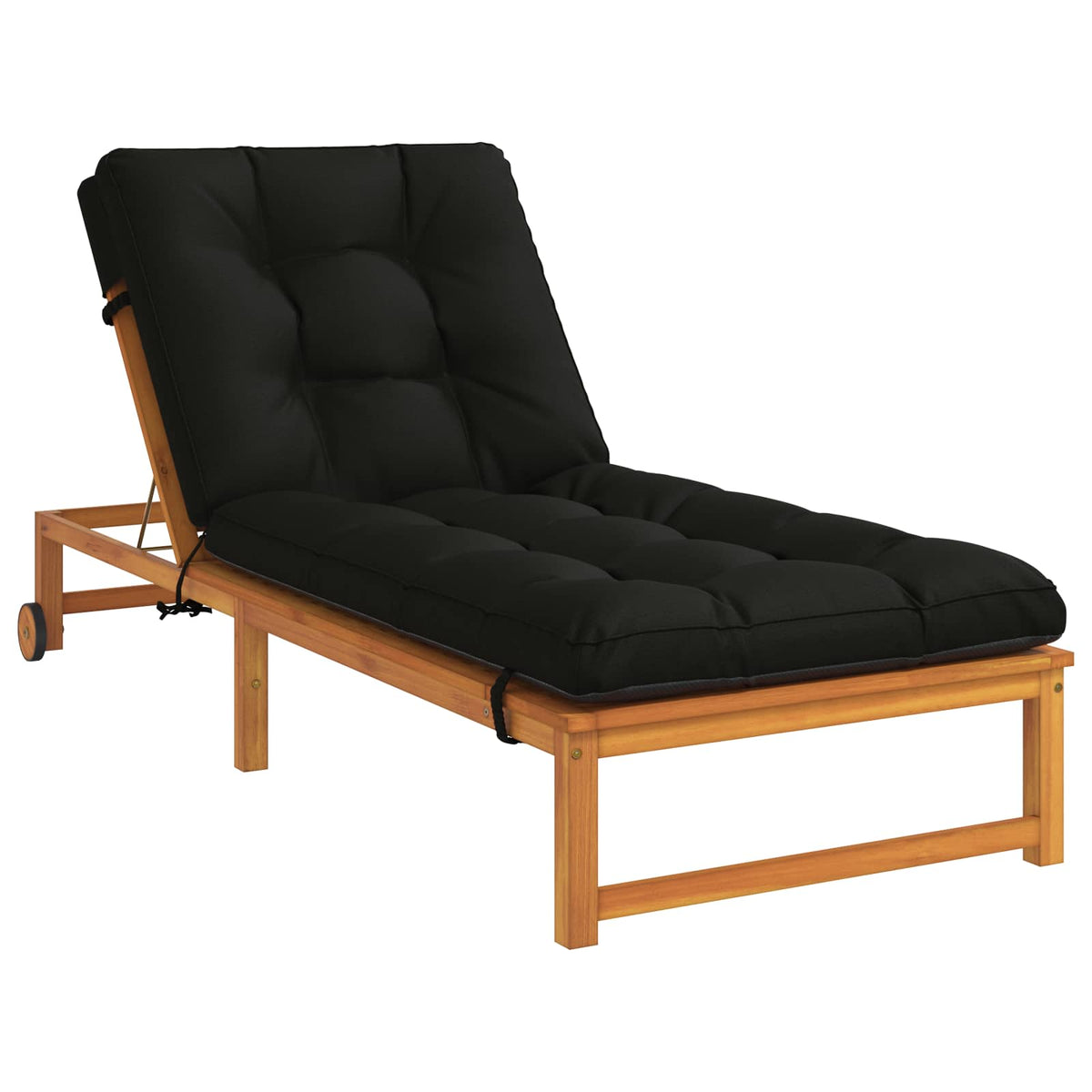 Jastučić za ležaljku VIANEN 100% poliester Crna 200 x 90 x 8 cm