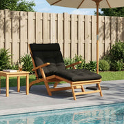 Jastučić za ležaljku VIANEN 100% poliester Crna 200 x 80 x 8 cm