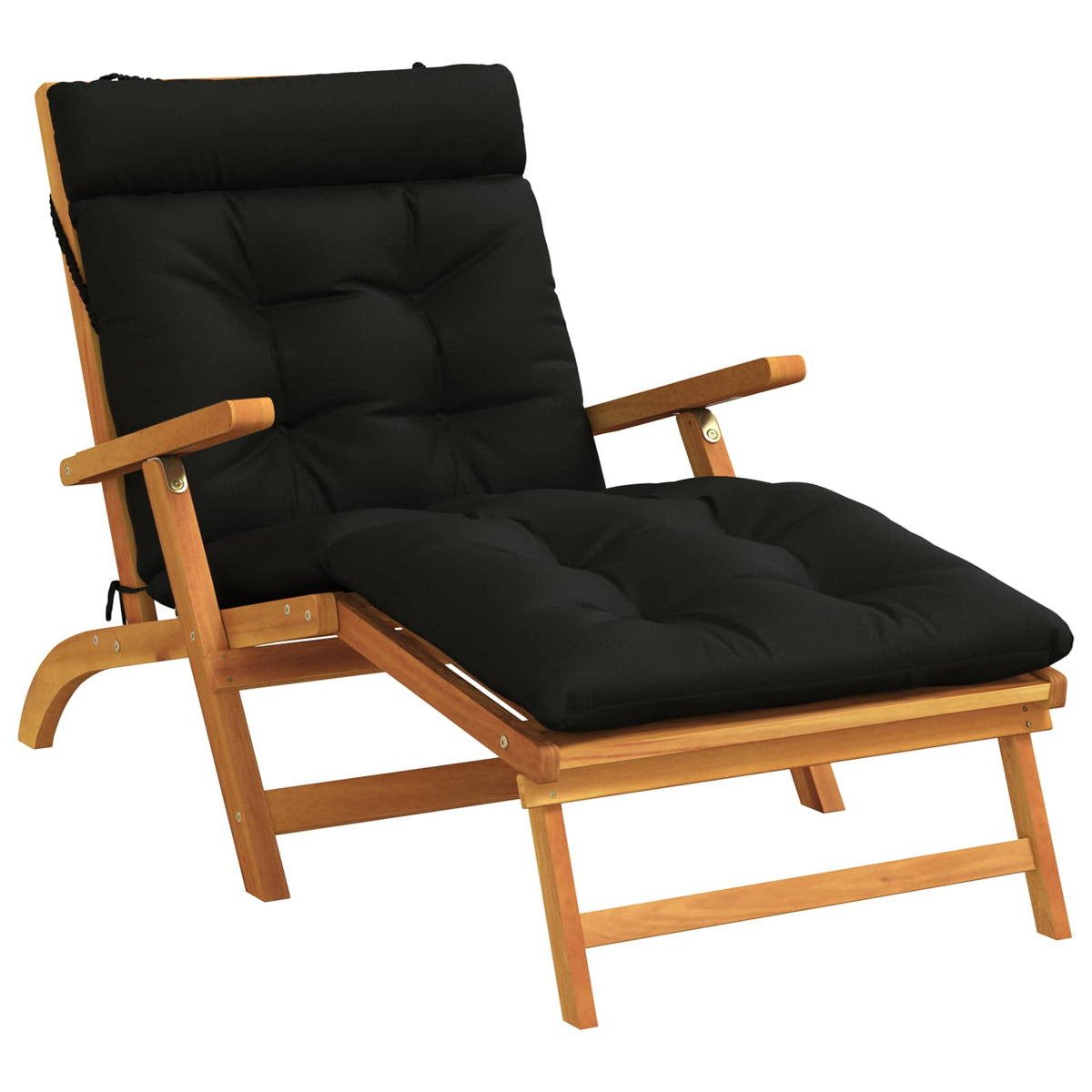 Jastučić za ležaljku VIANEN 100% poliester Crna 200 x 80 x 8 cm