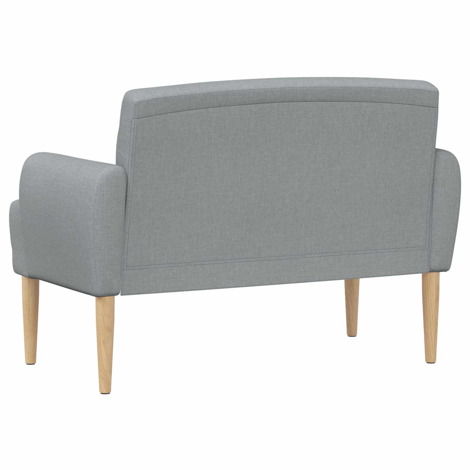 Ljubavni kauč s gumbima Svjetlosiva 116 x 67 x 80 cm Tkanina