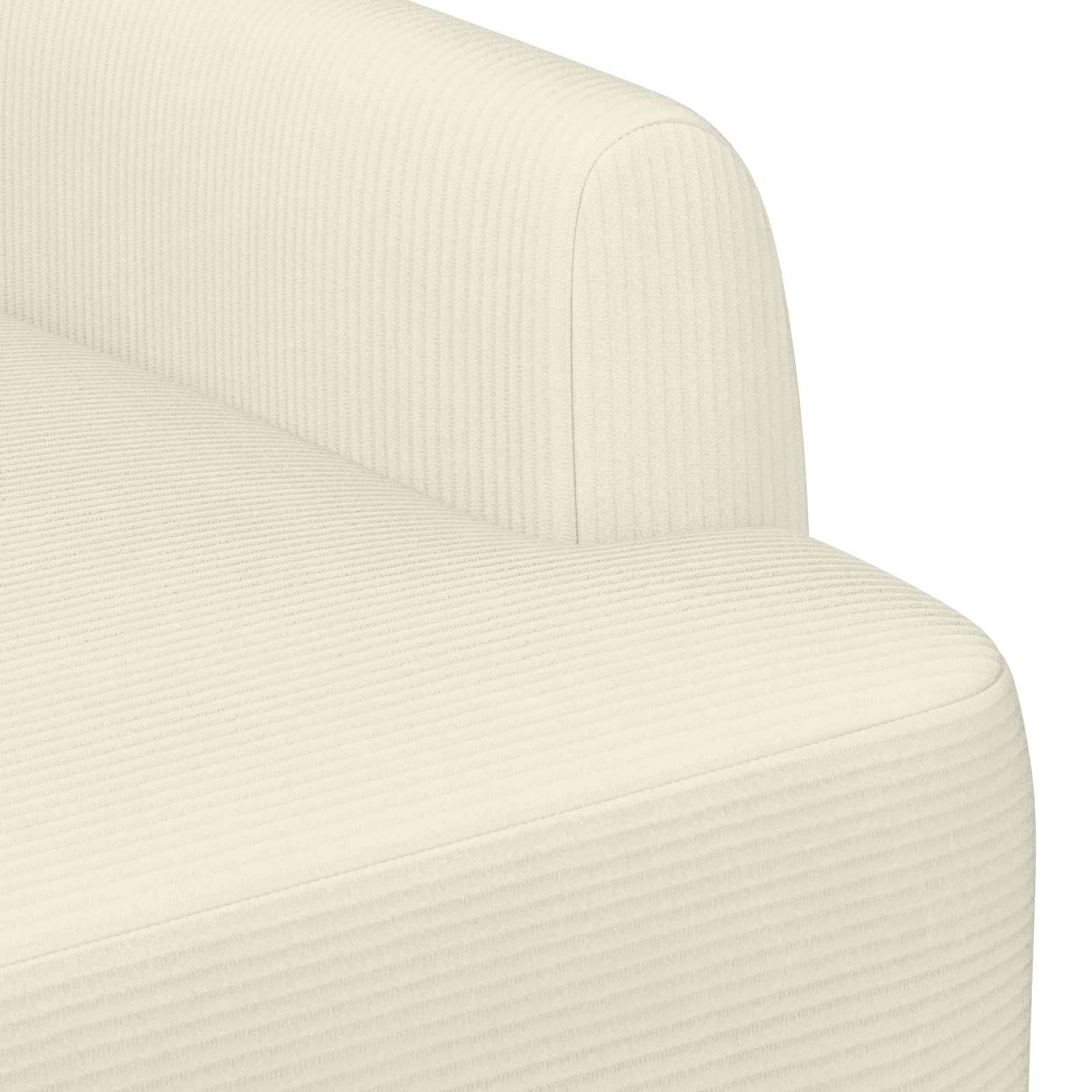 Ljubavni kauč s gumbima Krem 116 x 67 x 81 cm Kordura tekstil